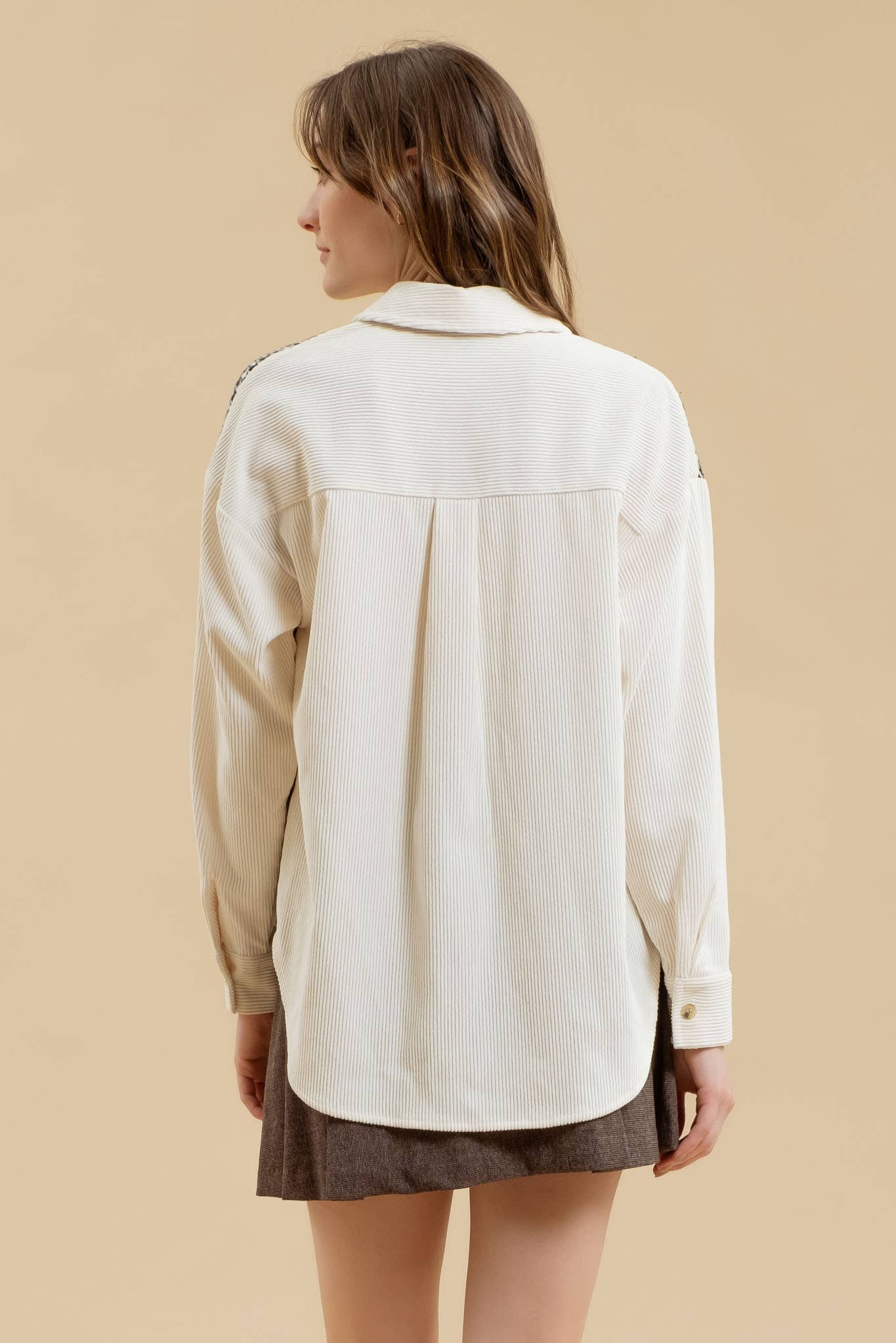 Britt Colorblock Houndsooth Shacket