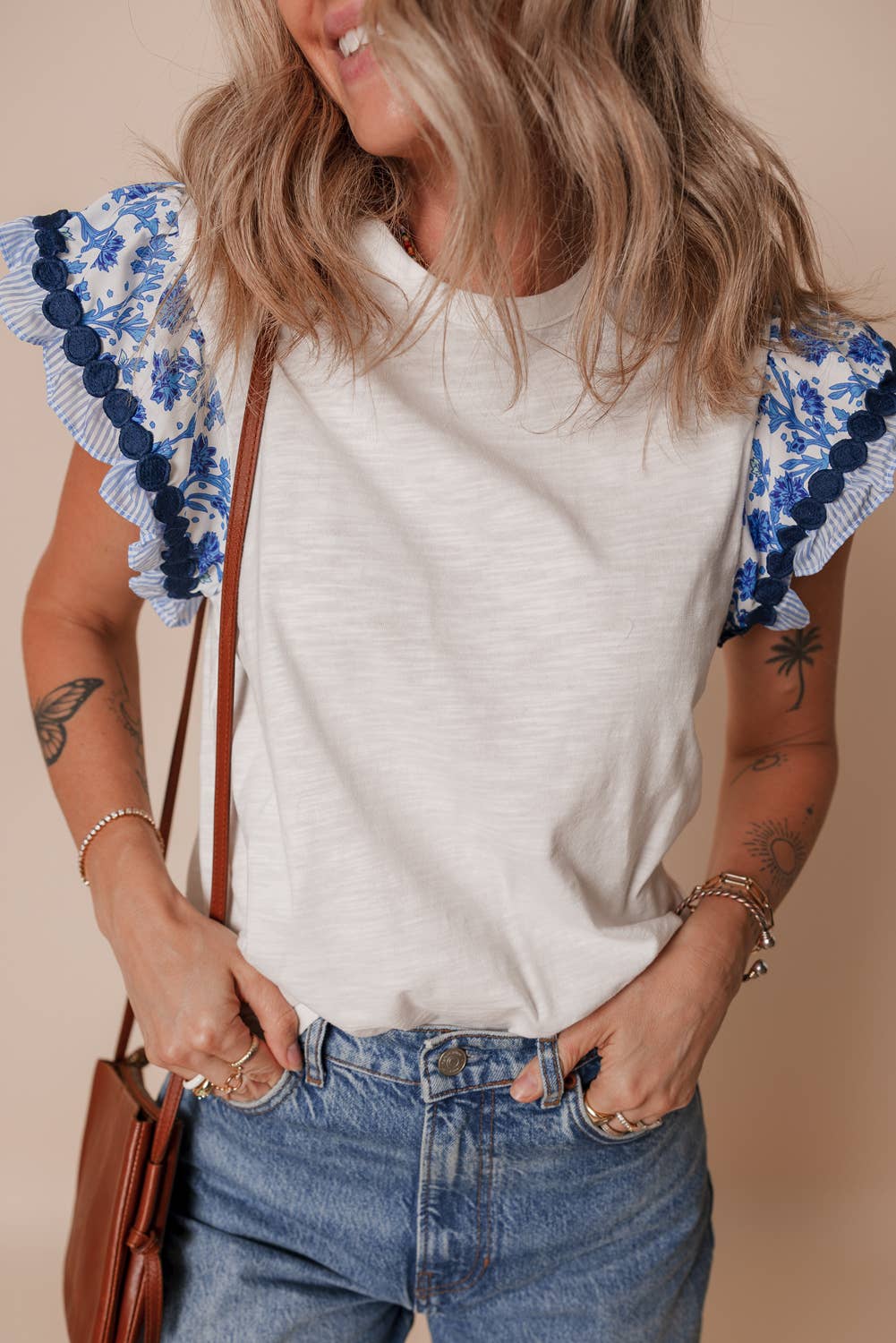Mackenzie Flutter Sleeve Blouse