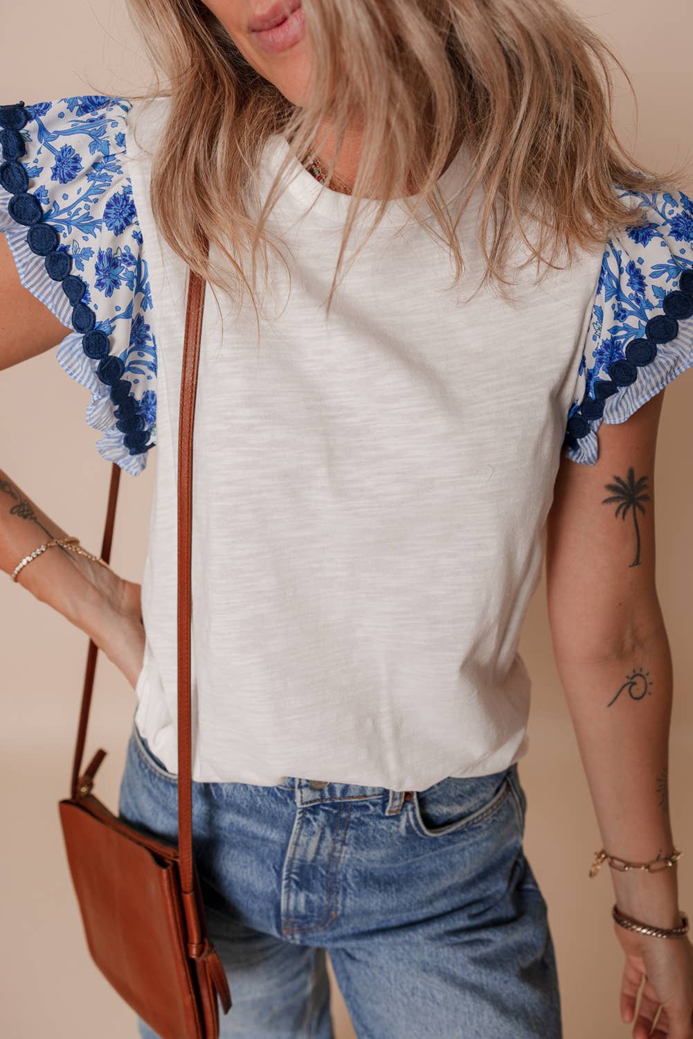 Mackenzie Flutter Sleeve Blouse