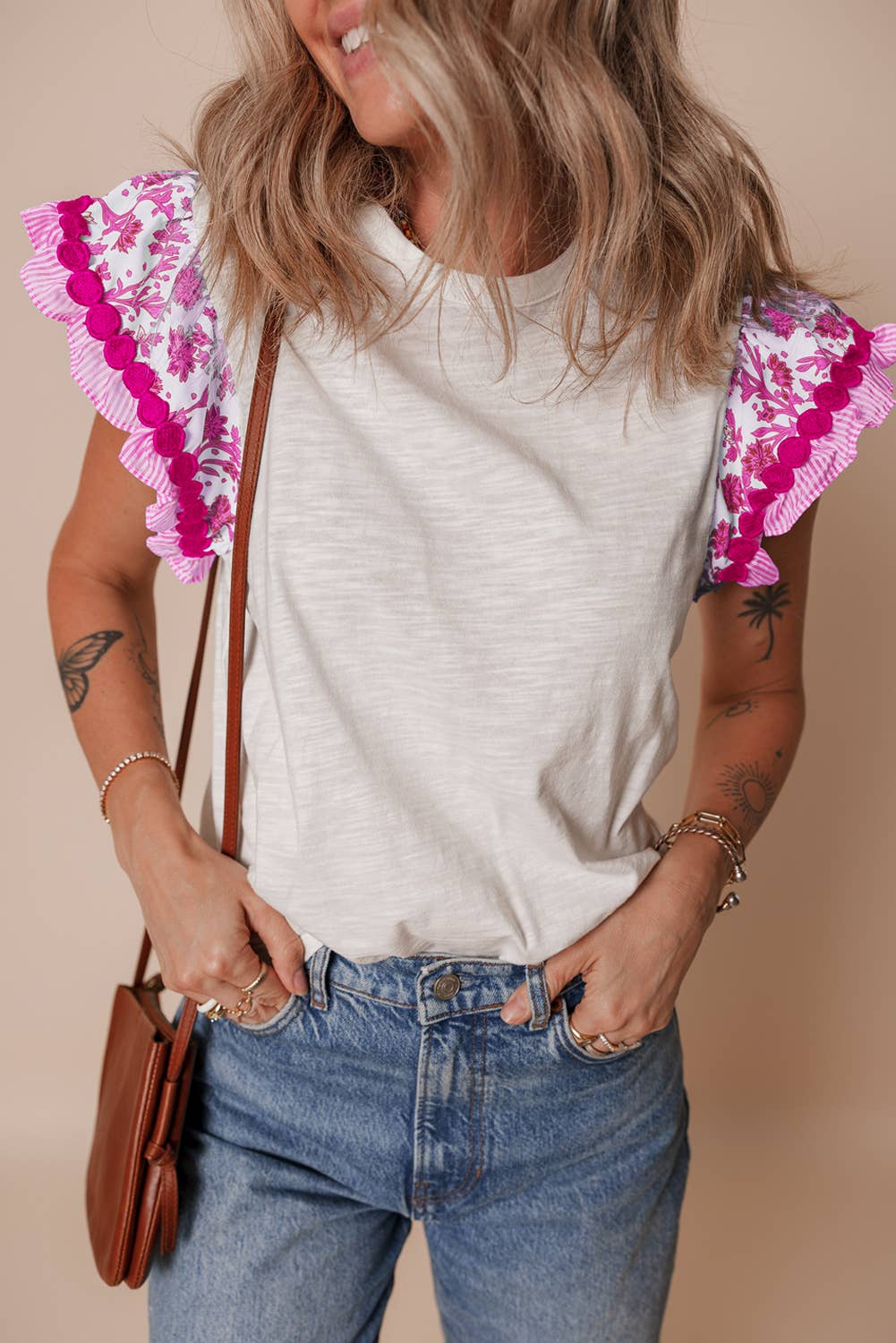Mackenzie Flutter Sleeve Blouse